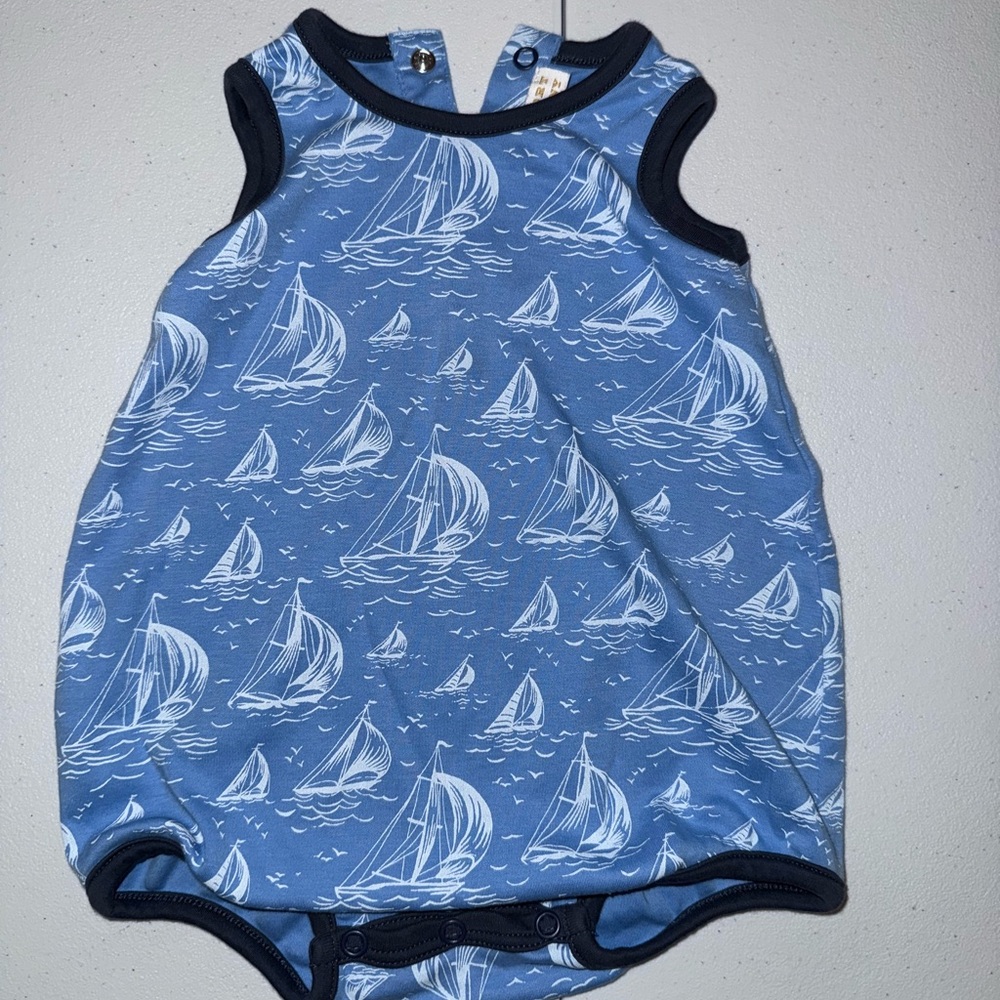 Patton Play Bubble - St Simons Sailboat/navy - 0-3M